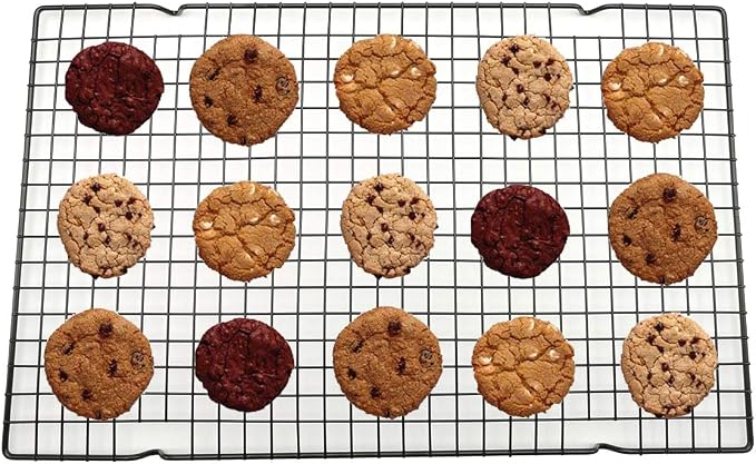 Baking Rack Cooling Rack,Size 16"x 10" Cool Cookies Cakes Breads Heavy Duty Commercial Quality Wire Rack (4 pack)