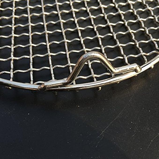 Round Cooling Rack Stainless Steel Cross Wire Barbecue Grill Net Racks with 3 Legs for Cooking Baking Steaming (13.7 inches)