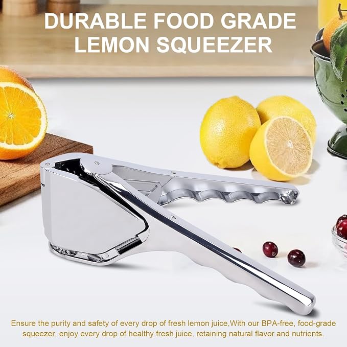 Lemon Squeezer Stainless Steel, Heavy - duty Lime Squeezer, Manual Juicer for Lemon Citrus Lime Orange, Easy Squeeze Fold, Handheld citrus Squeezer