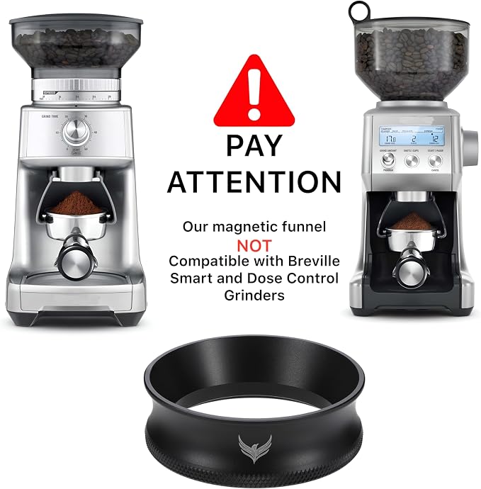 Magnetic 54mm Dosing Funnel & Espresso Puck Screen for 54 mm Breville Espresso Machine Portafilter