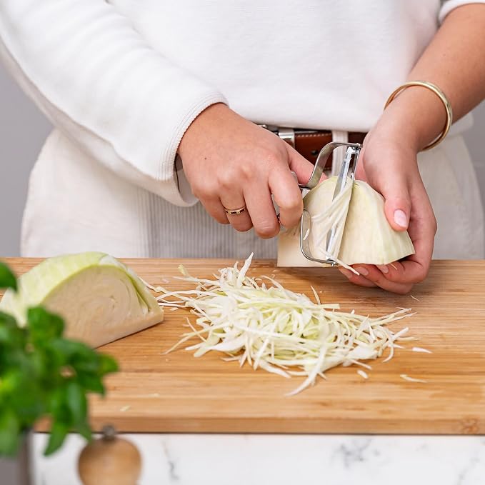 triangle Y-Peeler - 2 in (50 mm) - Stainless Steel Horizontal Straight Blade - Peeler for Hard-Skinned Fruits & Vegetables - Ergonomic Handle - Dishwasher Safe - Made in Germany