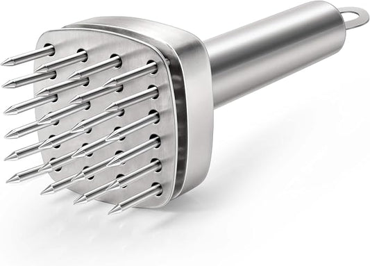 Aliglow 304 Stainless Steel Meat Tenderizer Needle Meat Hammer Mallet Tool Pounder For Tenderizing and Pounding Steak, Beef Pork Chicken BBQ And Poultry