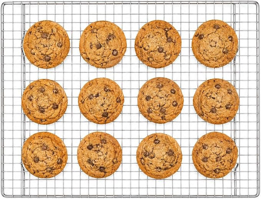 Mrs. Anderson's Baking Professional Cooling Rack, Heavy Duty Steel, Fits Half Sheet Pans, 16.5 x 11.875 x 0.625-Inches