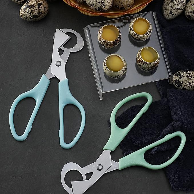 4PCS Quail Egg Scissors Egg Yolk Separator Set Stainless Steel Egg Cutter for Home Kitchen Utility Tools