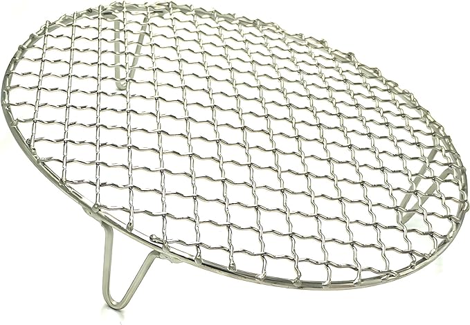 Bacon Cooking Rack for Oven Use Dia 10.4" Wire Cooling Racks for Baking Round Stainless Steel Wire Cooking Racks/Carbon Baking Net/Grill/Pan Grate with 2" Height Legs (265mm/10.4")