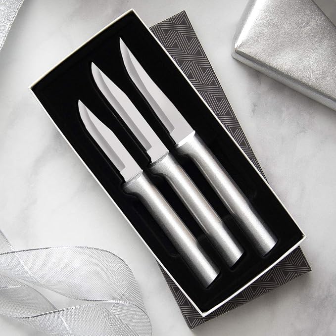 Rada Cutlery Paring Knife Galore Gift Set (S01), 3-Piece Knife Set, Stainless Steel Blades, Sliver Handle