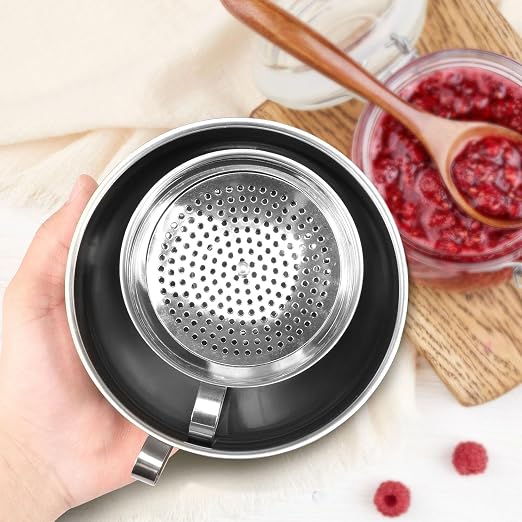 12 Piece Stainless Steel Canning Funnel Set with Strainers, Wide Mouth Mason Jar Funnels Bulk Pack, Metal Funnels for Filling Bottles, Canning Supplies for Preserving