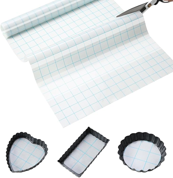 Silicone Baking Mat Roll 16IN*5FT Free Cutting, Non-Slip Pastry Mat, Non-Stick Reusable Air Fryer Liner, Oven Liners, Counter Mat, Freeze Dryer Mat, Easily Cut to Size Fit All Ovens Pans Tins Dishes