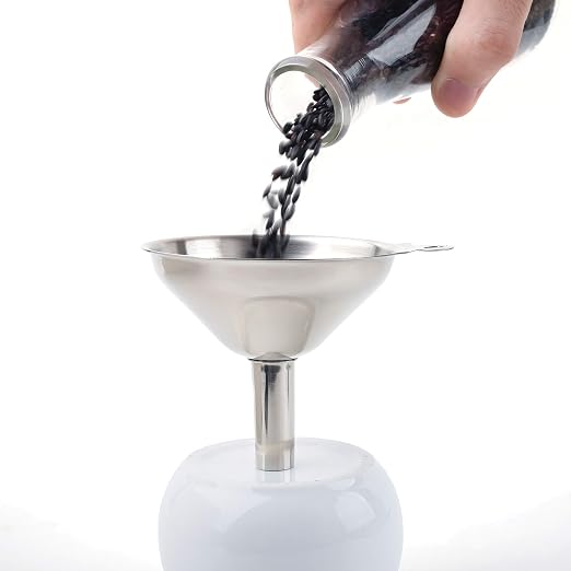 Fox Run Metal Kitchen Funnel Set, 3", 2", and 1.5" Stainless Steel Funnels