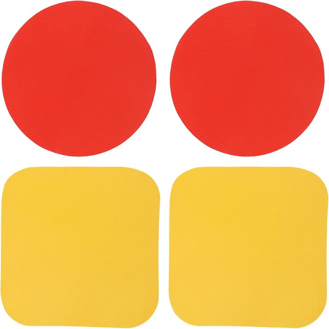 LUTER 4pcs Jar Opener Gripper Pad for Seniors with Weak Hands, Rubber | Multi-function Silicone Bottle Opener Lid Cap Rubber Gripper Pads Kitchen Coasters Gadgets, Yellow, Red