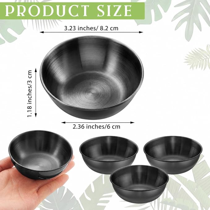 Teenyyou DIY Face Mask Mixing Bowl Stainless Steel Esthetician Facial Mask Bowl Facial Small Mixing Esthetician Supplies for Lady Women Skincare Home Salon Cosmetic Beauty(3.23 Inch,Black,1 Pcs)