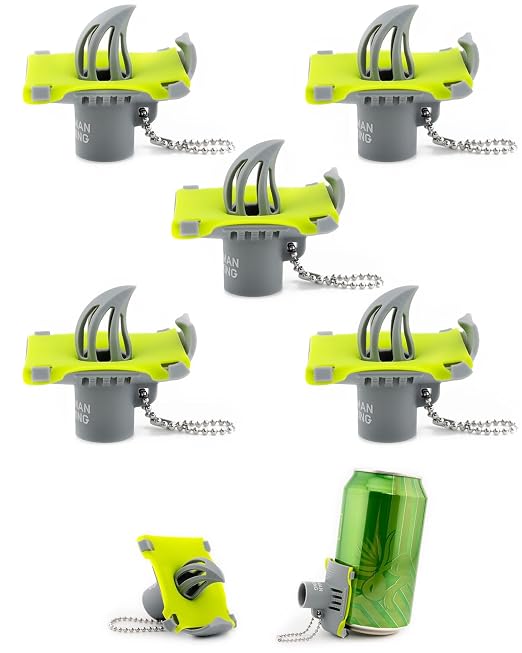 The Krak'in 2.0 (5-Pack) - Innovative Shotgun Tool with Built-in Funnel - Gray/Green - Great for Parties, Golfing, Beach Days, Sporting Events, etc.