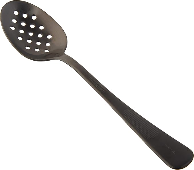 Mercer Culinary 18-8 Stainless Steel Plating Spoon, 7-7/8 Inch, Matte Black