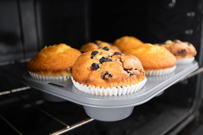 Fox Run Non-Stick Extra Large Muffin and Cupcake Pan, 6 Cup