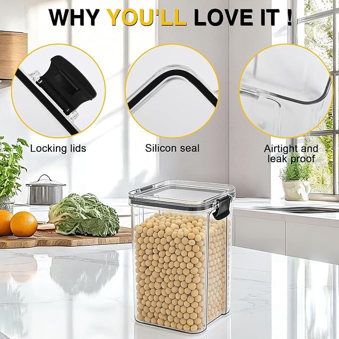 5 Piece Airtight Food Storage Containers Set