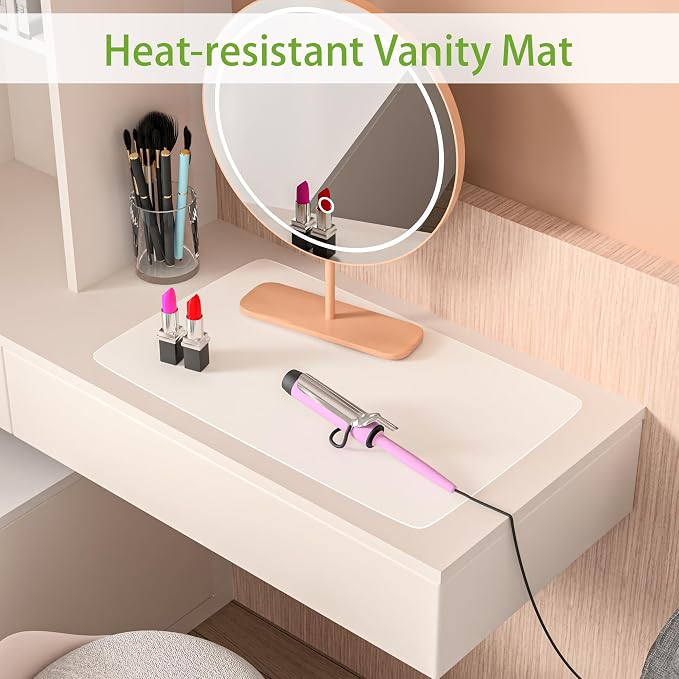 Small Silicone Mats for Kitchen Counter: Heat Resistant 7.9" x 9.5" 2Pcs | Clear Non-Slip 1mm Thin Silicone Sheets for Countertop Protector - Translucent Non-Stick Baking Mat for Pastry