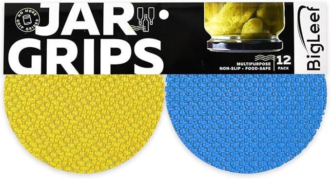 Jar Opener Gripper Pad, Jar Grippers For Opening Jars For Opening Bottles, Cans Lids, 12 Multi Purpose Manual Silicone Grip Pads, 5.5" Round By Bigleef