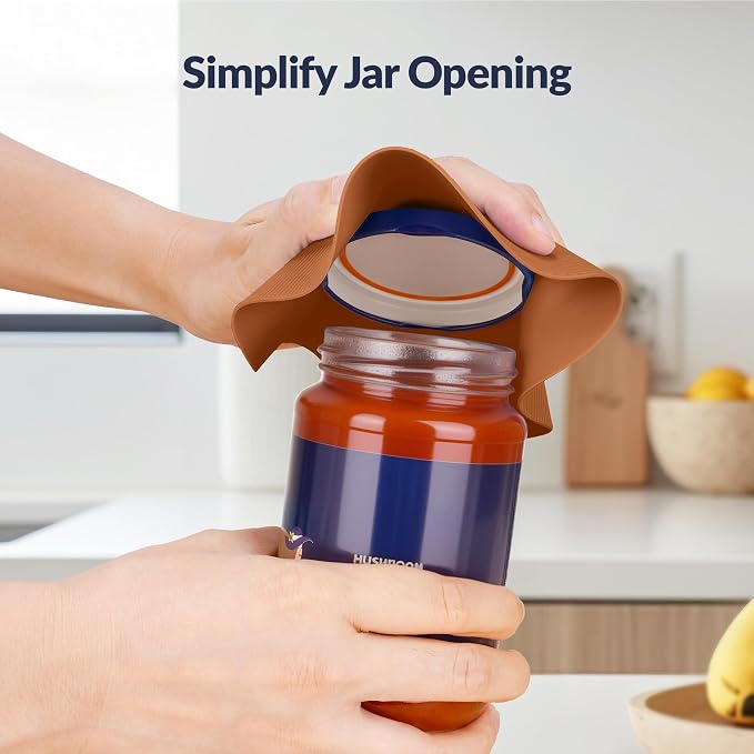 NiHome Silicone Jar Opener Gripper Pads, 6 In for Seniors, Vintage, 6 Pack | Textured Back Pattern For Superior Grip, Food-Grade Silicone, Heat-Resistant Multi-Use Kitchen Pad For Jars, Pots, Spoons