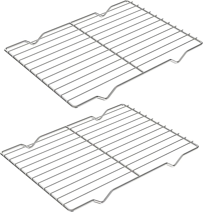 2 Pack Cooling Rack for Baking, 8.3" x 11.4" Stainless Steel Grill Rack, Small Grid Baking Rack for Baking Cooking Roasting Oven