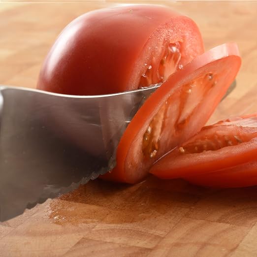 Norpro UNI Knife All Purpose Kitchen 8 in Serrated Stainless Steel Blade for Tomatoes Bread Meat