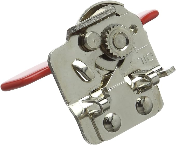 Nogent Super Kim Safety Can Opener, Made in France, Leaves No Sharp Edges, Red