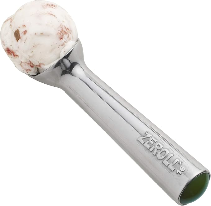 Zeroll Original Ice Cream Scoop Unique Liquid Filled Heat Conductive Handle Simple One Piece Aluminum Design Easy Release Made in USA, 2.5-Ounce, Silver