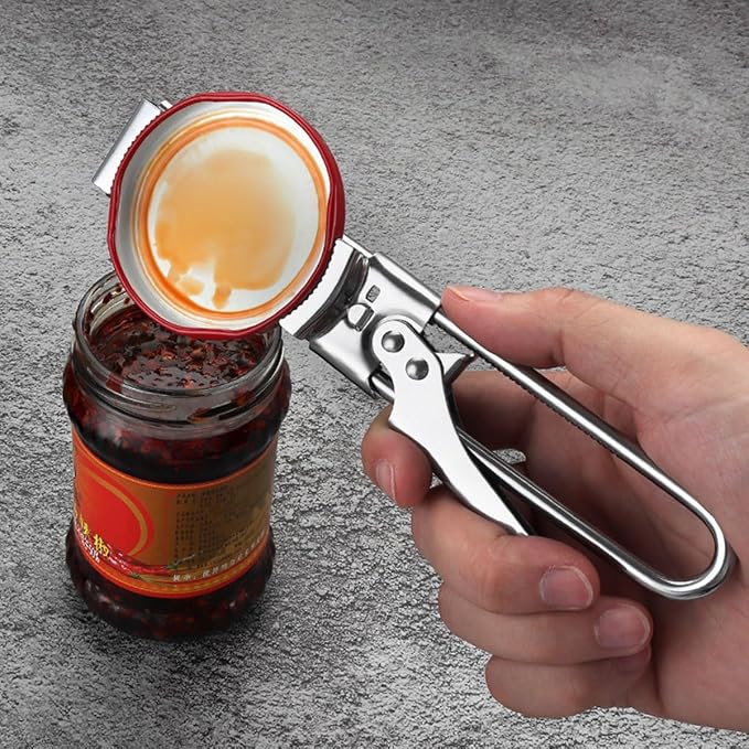 Master Jar & Bottle Opener,Adjustable Multifunctional Stainless Steel Can Opener Jar Lid Gripper,Manual,Kitchen Accessories（Silver）