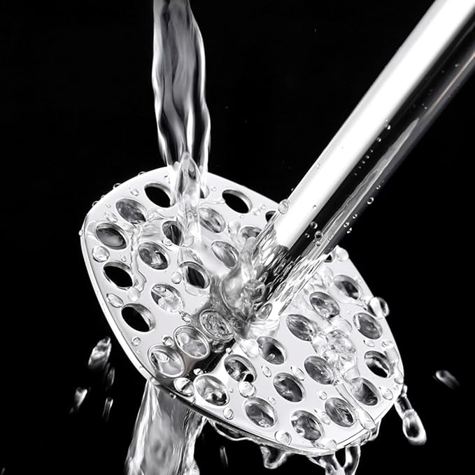 316 Stainless Steel Potato Masher, 10 Inch Heavy Duty Masher with Ergonomic Wood Handle, for Smooth Mashed Potatoes, Guacamole, Baby Food