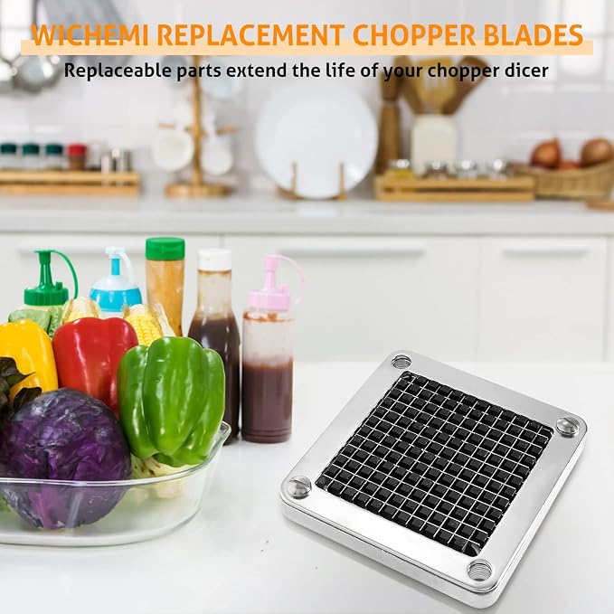 WICHEMI Replacement 1/4" Stainless Steel Chopper Blade for Commercial Vegetable Chopper