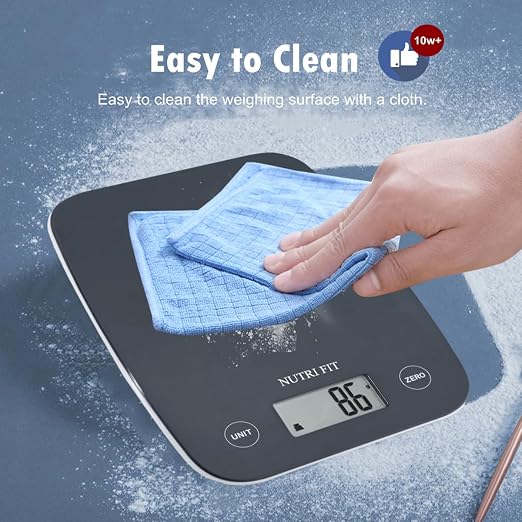 Digital Food Scale 11lb Kitchen Scales for Cooking Baking Black | Weight in Ounces & Grams, 1g Precision, Max 11lbs, Smart Tare, LCD Display, 4 Units, For Weight Loss, with 2AAA Batteries