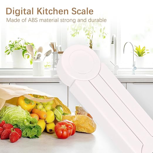 Folding Food Scale, Digital Kitchen Scale, Portable Food Scale Travel Scale for Food, Collapsible Mini Pocket Scale Grams and Ounces, Ideal for Diet Calorie Control Compact Kitchen (White)