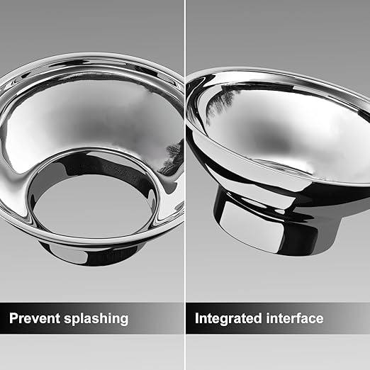 Serinar 5.7 Inch X 2.78 Inch Mouth Metal Canning Funnel for Wide Mouth Mason Jars - Stainless Steel Wide Mouth Funnel for Kitchen Filling（Wide-Mouth Funnel Without Filter）