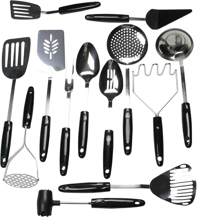 Chef Craft Select Slotted Sturdy Skimmer, 13 inch, Stainless Steel, (Pack of 2)