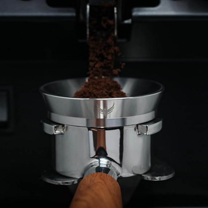 54mm Espresso Dosing Funnel and Puck Screen Set Magnetic Coffee Dosing Ring And Filter for Portafilters Compatible with 54 mm Breville Portafilter Basket Premium Espresso Machine Accessories