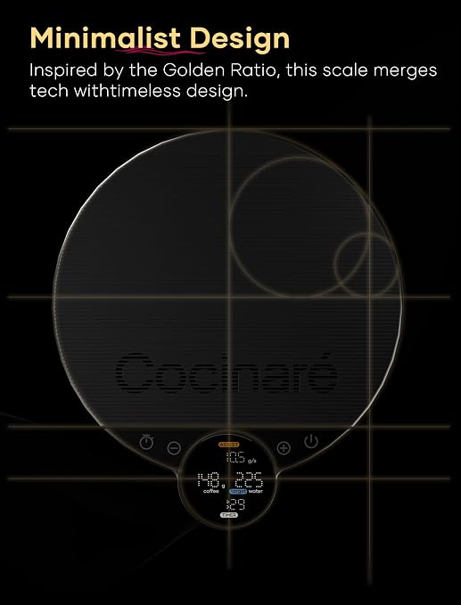 Balance Lite Coffee Scale with Timer, 3kg/0.1g Precision Digital Scale for Pour-Over, Espresso & Drip, 3 Brewing Modes (Assist, Weigh, Competition), Adjustable Ratios & Flow Rate, Black
