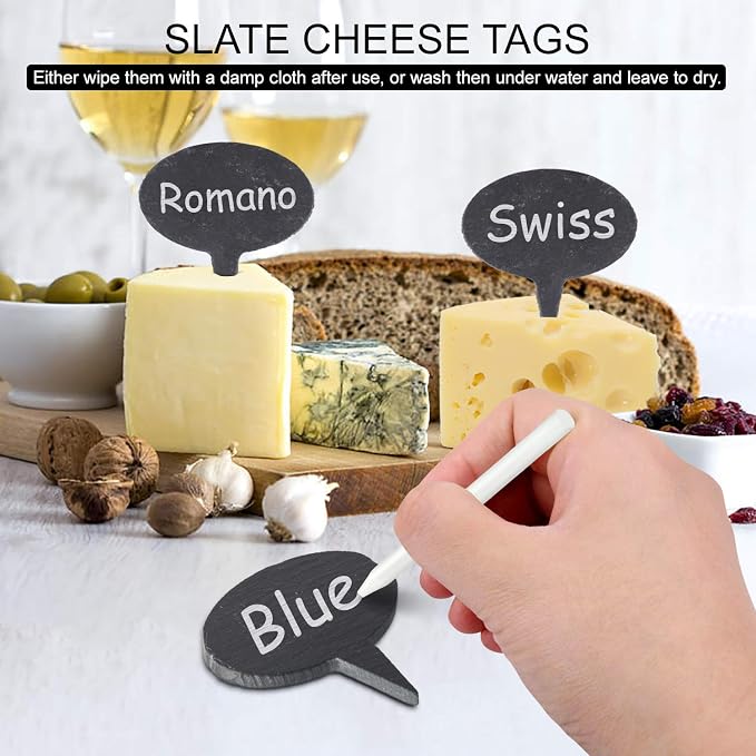 WoneNice Cheese Knives Set, Collection Cheese Knife Gifts Set with 3 Long Handle Cheese Knife & Cheese Slicer For All Types of Cheese