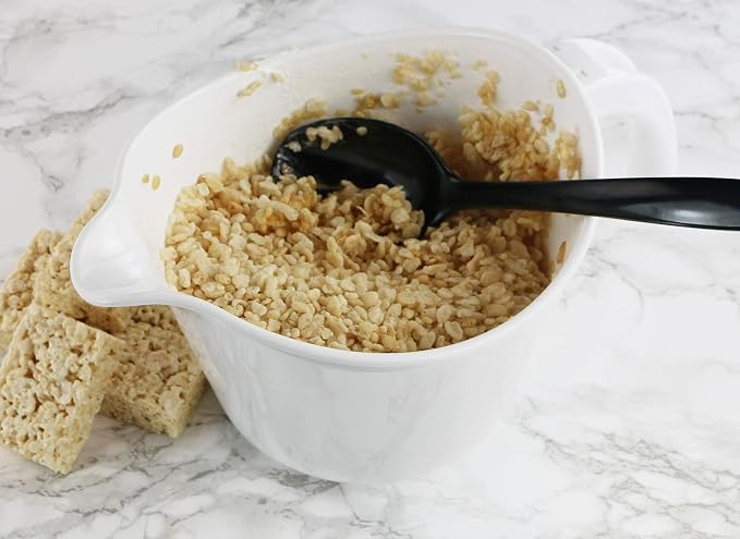 Reston Lloyd Cooking Spoon for Serving, Basting, Mixing, Heat Resistant, BPA Free Melamine 11 Inch Utensil with Ergonomic Handle, Black
