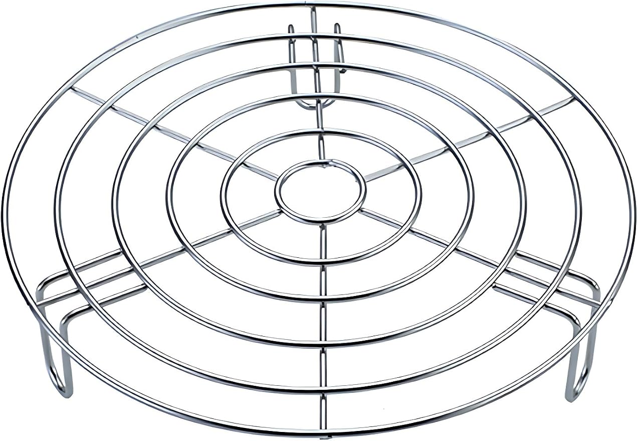 Grill Wire Cooling Racks for Oven Use Dia 10.2" Stainless Round Cooking Racks for Barbecue Air Fryer Instant Pot Pressure Cooker Canning Dutch Oven (Height 1.8",10.2"/26cm)