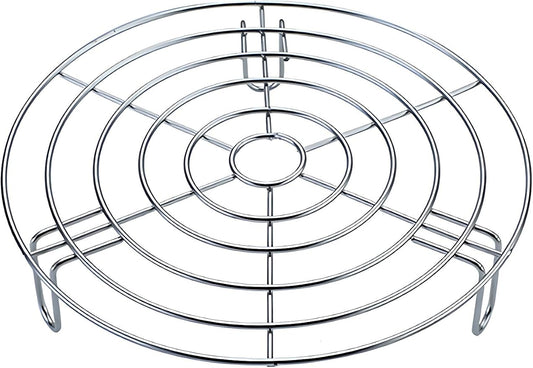 Round Cooling Racks Dia 10.2", 304 Stainless Steel Steamer Rack, Canning Rack, Cake Cooling Rack Circle Wire Cooling Rack for Air Fryer, Instapot, Cake Pans (Height 2.8",10.2"/26cm)