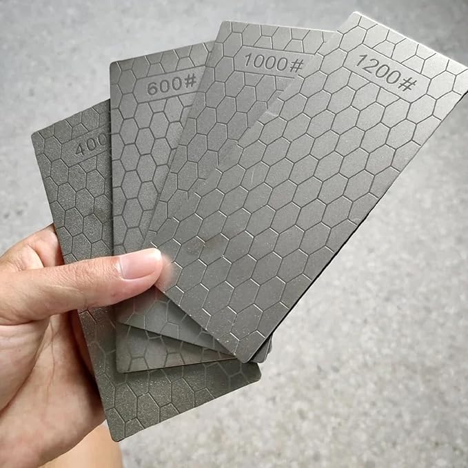 Diamond Sharpening Stone Set, Diamond Lapping Plate Coarse/Medium/Fine Grit Sharpener, Perfect Assistance Sharpener Angle Guide