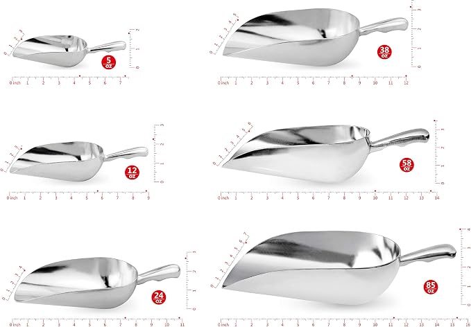 New Star 34585 Cast Aluminum Utility Scoop, 58-Ounce