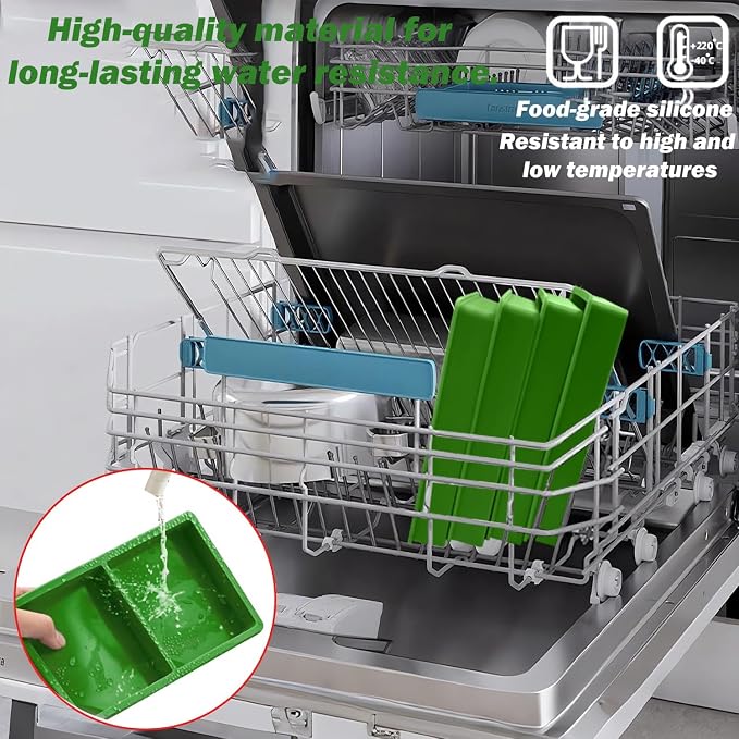 4 Pcs Silicone Food Molds for Harvest Right Freeze Dryer Medium Square Trays BPA-Free Reusable for Fruit Vegetable Ice Cubes Chocolate Candy (Type B)