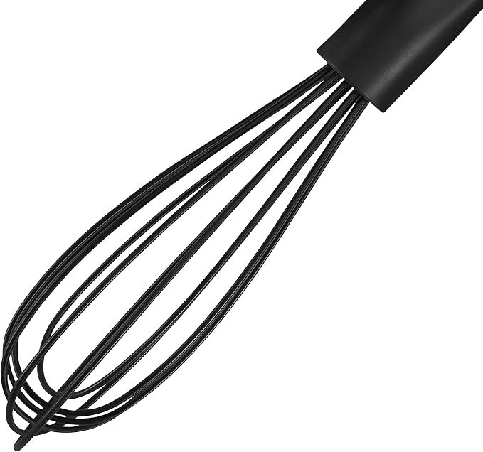 Lurch Germany Smart Tool Silicone Small Whisk Durable Practical Heat Resistant Kitchenware Kitchen Tool / 11 Inch / 28 cm - Ø 1.8 inches / 4.5 cm - Black