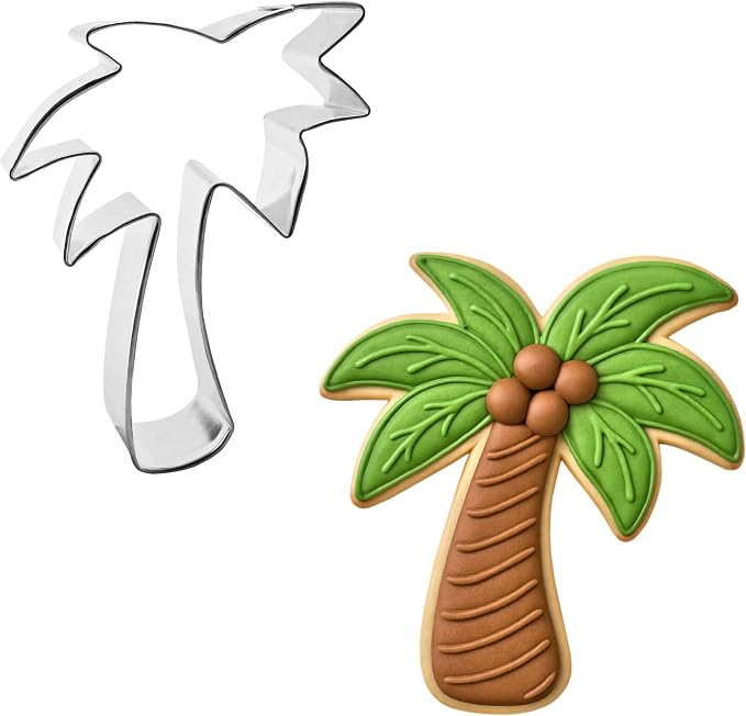 Hawaiian Luau Cookie Cutter 9 Piece Set from The Cookie Cutter Shop - Palm Tree, Hawaiian Shirt, Tiki, Flip Flop, Surfboard Cookie Cutters – Tin Plated Steel Cookie Cutters