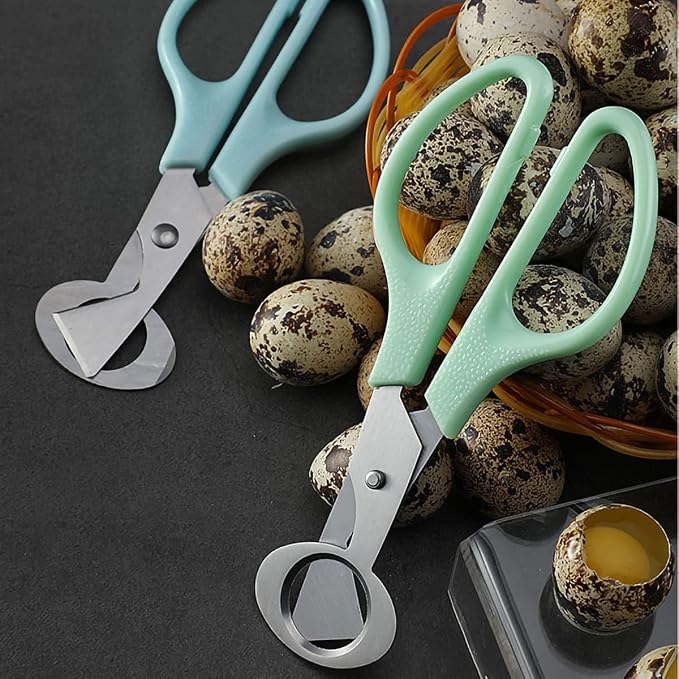 4PCS Quail Egg Scissors Egg Yolk Separator Set Stainless Steel Egg Cutter for Home Kitchen Utility Tools