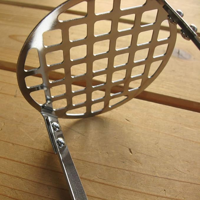 Frost Bird Seisakusho Pakka Wood Potato Masher, Stainless Steel, Wooden Pattern, Made in Japan