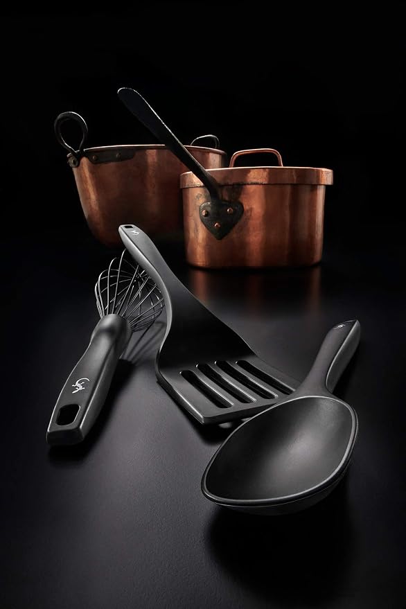 Lurch Germany Smart Tool Silicone Whisk Durable Practical Heat Resistant Kitchenware Kitchen Tool / 12.6 Inch / 32 cm - Ø 2.9 inches / 7.5 cm - Black