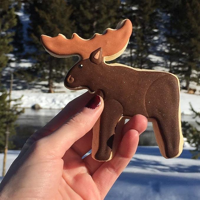 Ann Clark 3-Pc. Mountain Wildlife Cookie Cutter Set, Made in USA, Large Grizzly Bear, Moose and Fish