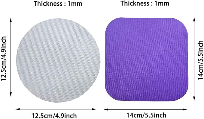 4 Pack Jar Opener Gripper Pads, Botter Opener Tool for Weak Hands, Rubber Jar Opener for Seniors with Arthritis (Purple,Grey)