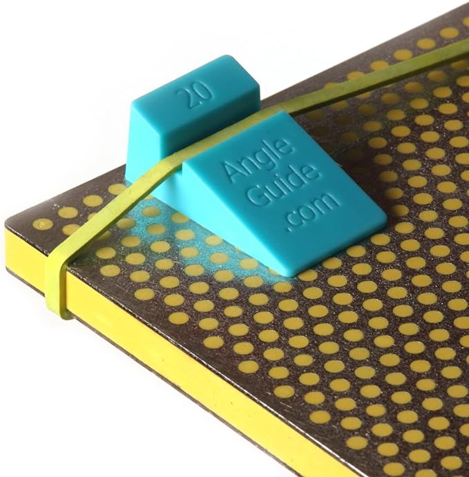 AGM Angle Wedges for Sharpening Knives 10 to 20 degrees, Blue